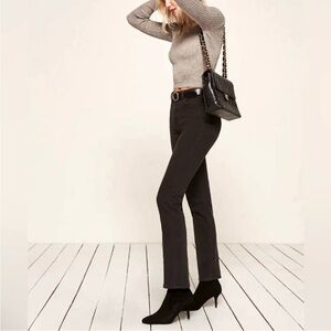 Reformation Classic Black Straight Jeans High Rise Sustainable Neutral Preppy